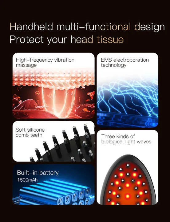 أفضل جهاز محمول لتوزيع الزيوت العطرية وتدليك الشعر ومشط توزيع السوائل - Best Portable Hairbrush Applicator Liquid Dispensing Essential Oil Device Massage Comb
