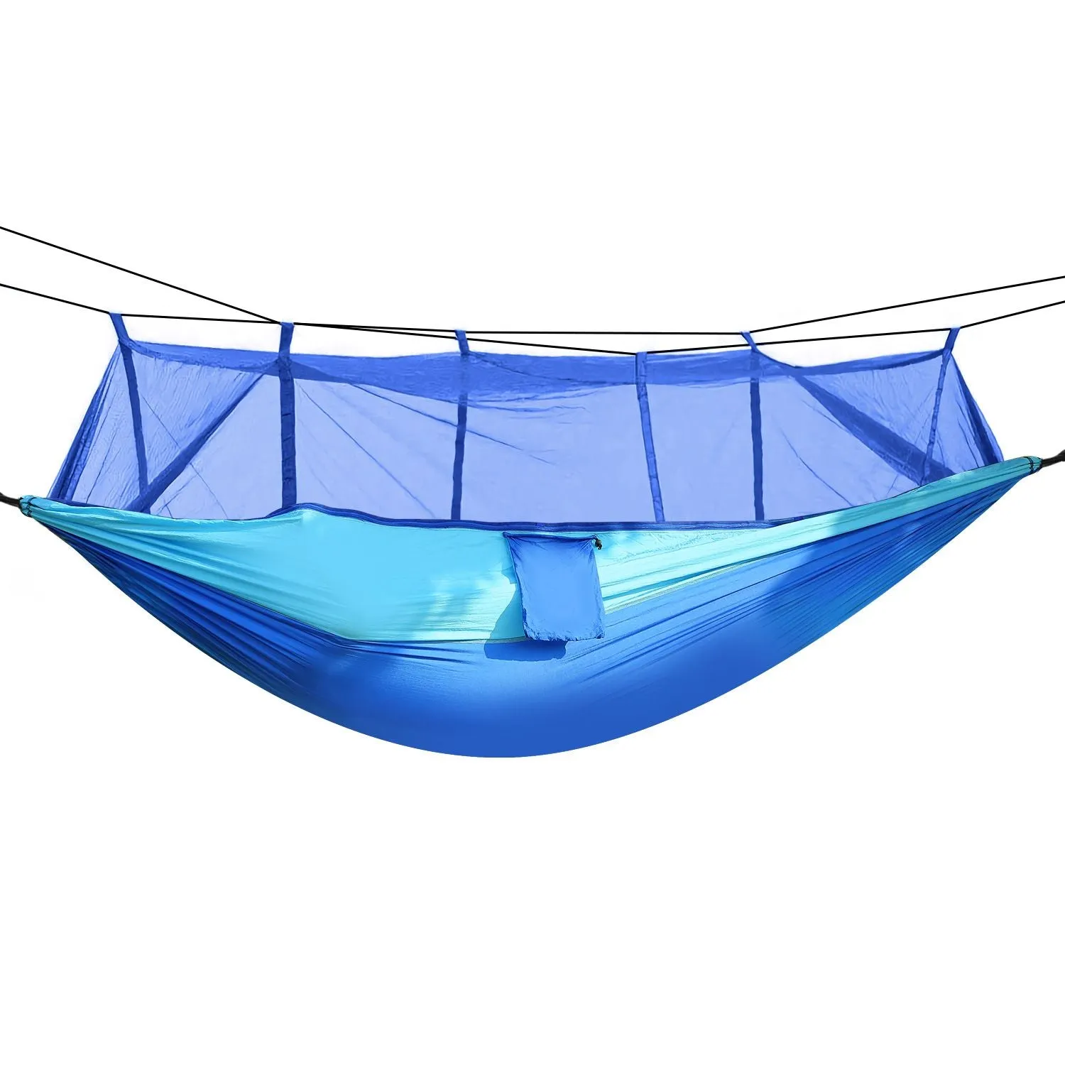 2 Persons Hammock 600LBS Max Load with Mosquito Net Outdoor Hiking Camping Hommock Portable Nylon Swing Hanging Bed