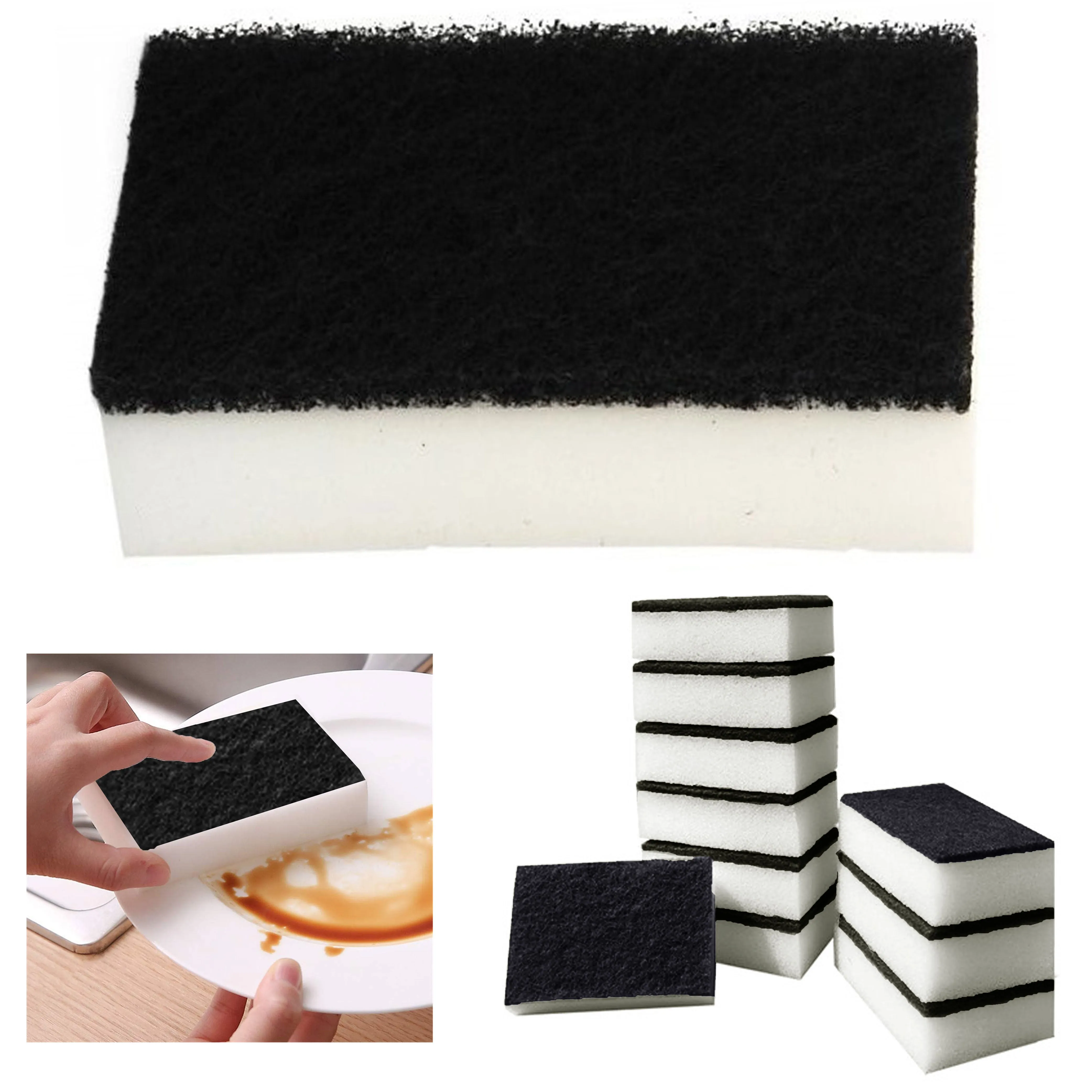 6 X Nano Scouring Sponges White Eraser Pads Scrubber Clean Kitchen Dish Bathroom