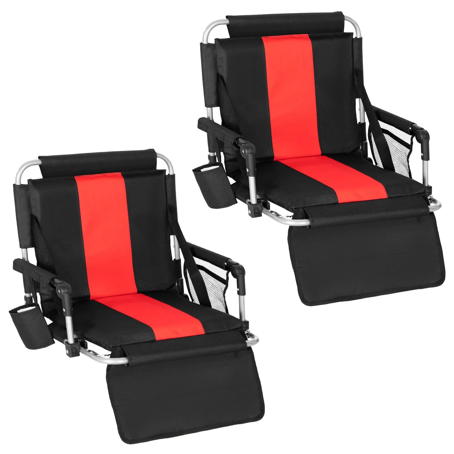 ALPHA CAMP Folding Stadium Seat Chair for blenchers with Arm Rest, Outdoors