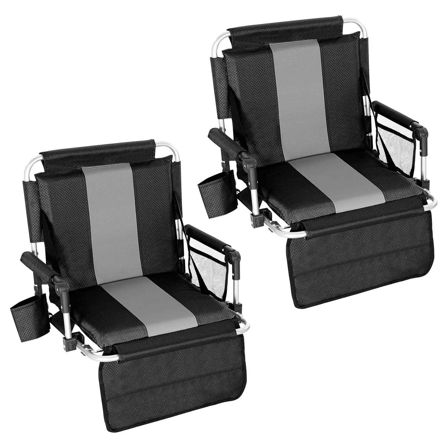 ALPHA CAMP Folding Stadium Seat Chair for blenchers with Arm Rest, Outdoors