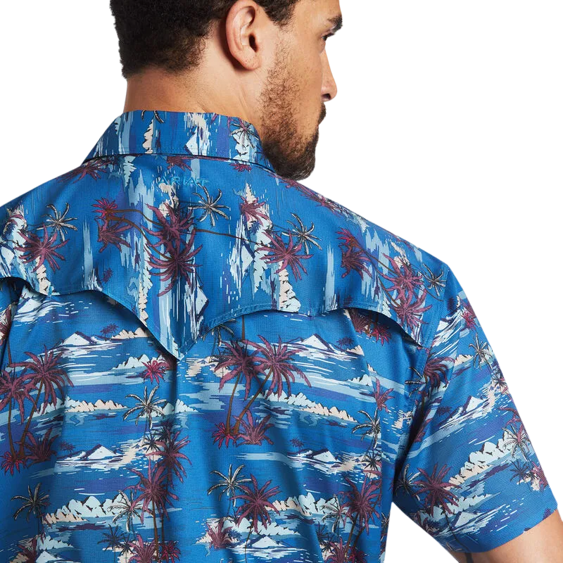 Ariat Men's Venttek Western Fitted Island Print Shirt