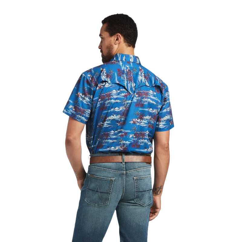 Ariat Men's Venttek Western Fitted Island Print Shirt