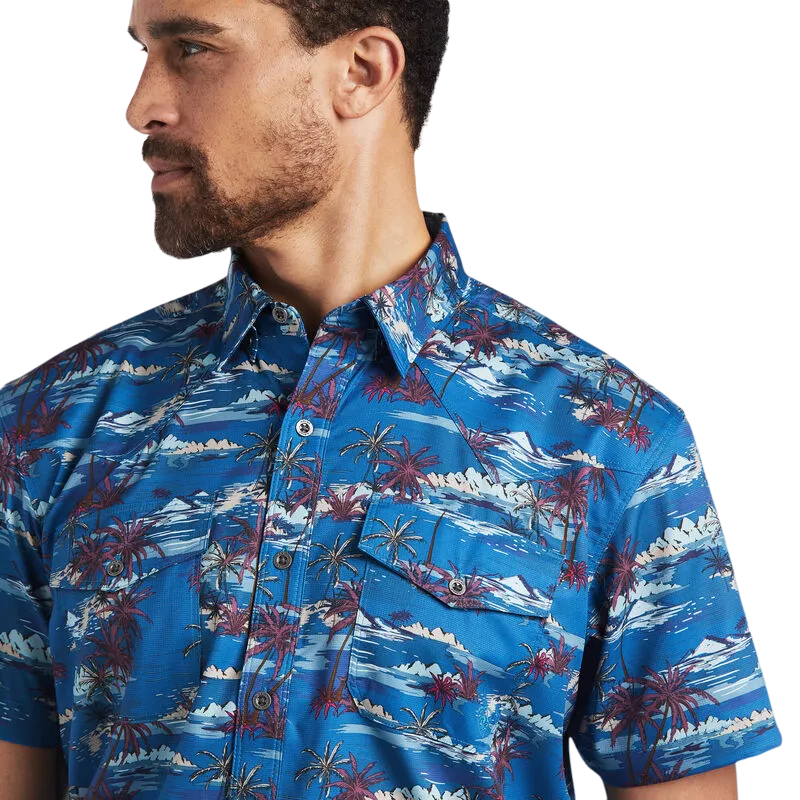 Ariat Men's Venttek Western Fitted Island Print Shirt