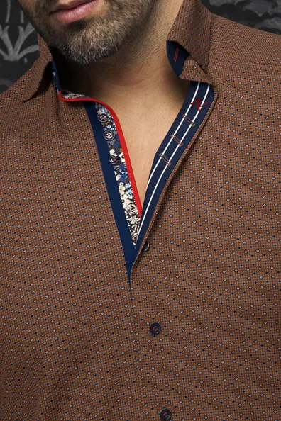 Au Noir 360° Stretch Shirt | SAUTOR, Tabacco