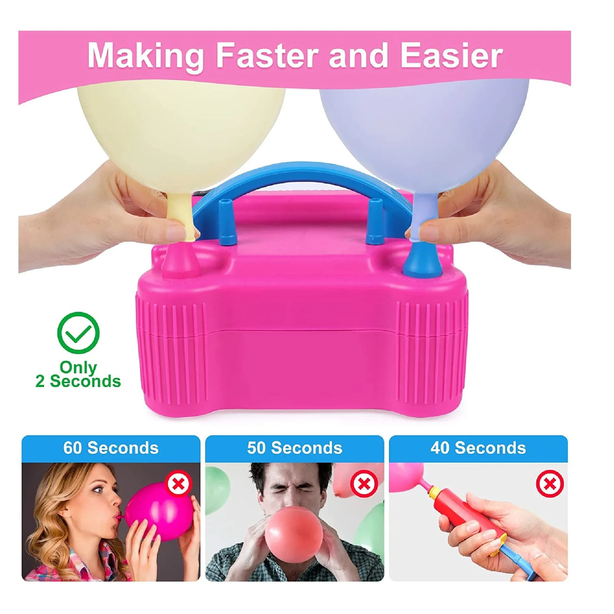 Balloon Arch And Balloon Pump Kit | 182 Pieces 9ft 10ft Adjustable Balloon Arch Stand With Bases for Outdoor
