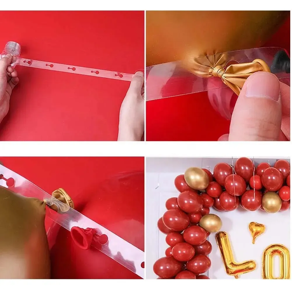 BALLOON CHAIN GARLAND & ARCH DECORATING SINGLE STRIP RIBBON