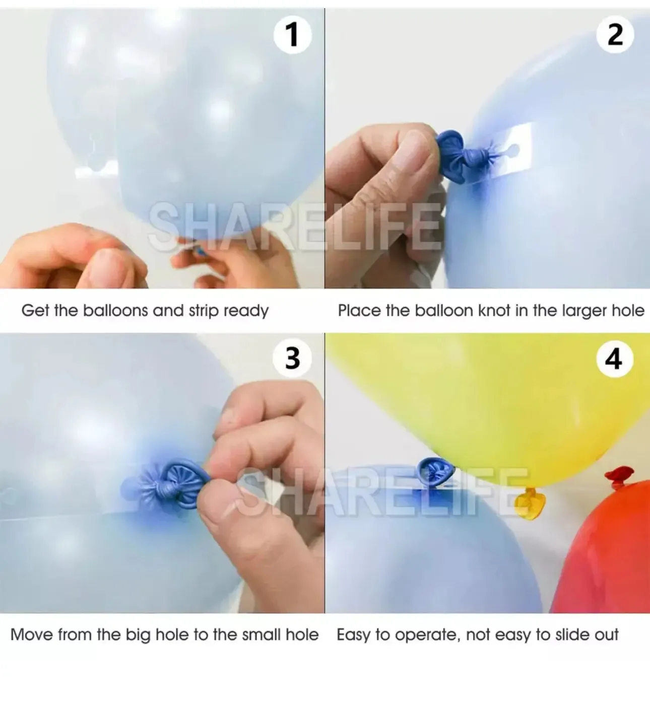 BALLOON CHAIN GARLAND & ARCH DECORATING SINGLE STRIP RIBBON