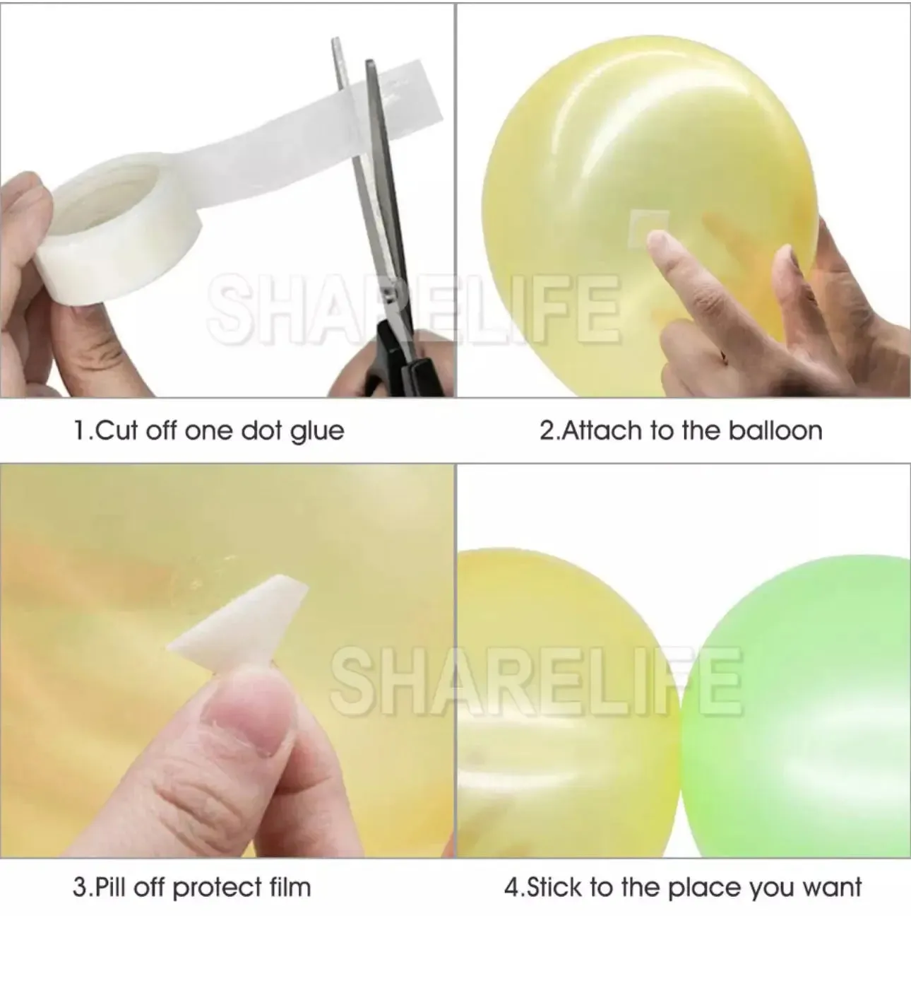 BALLOON CHAIN GARLAND & ARCH DECORATING SINGLE STRIP RIBBON