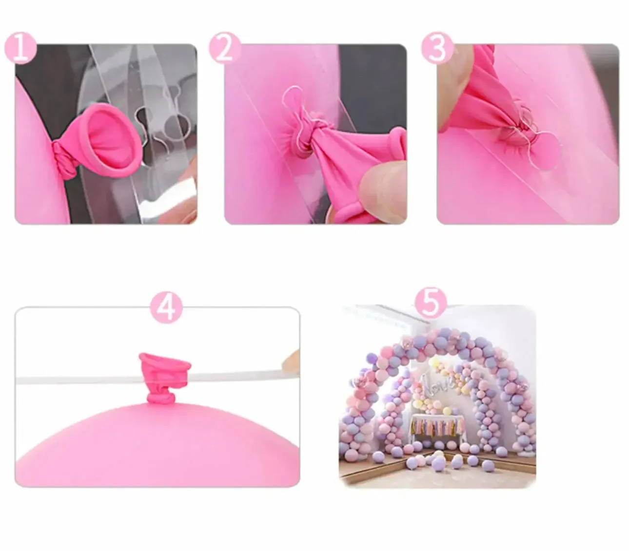BALLOON CHAIN GARLAND & ARCH DECORATING SINGLE STRIP RIBBON
