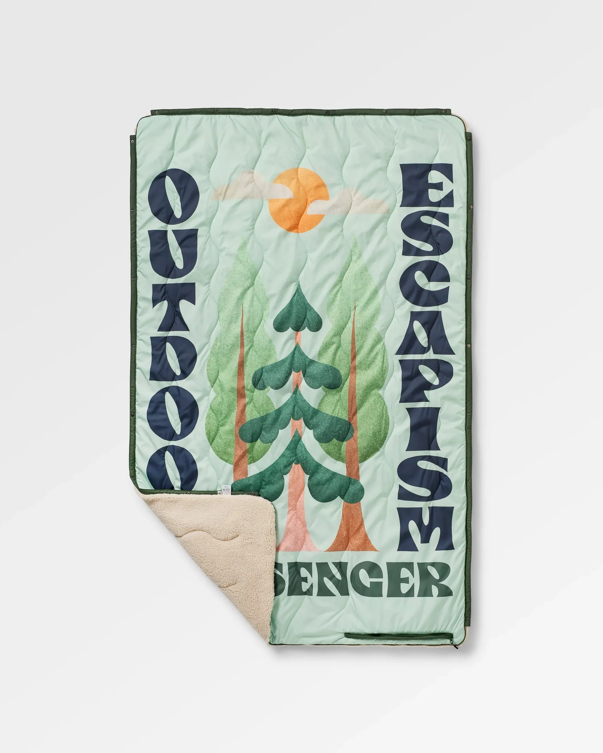 Cabin Recycled Sherpa Blanket - Spearmint