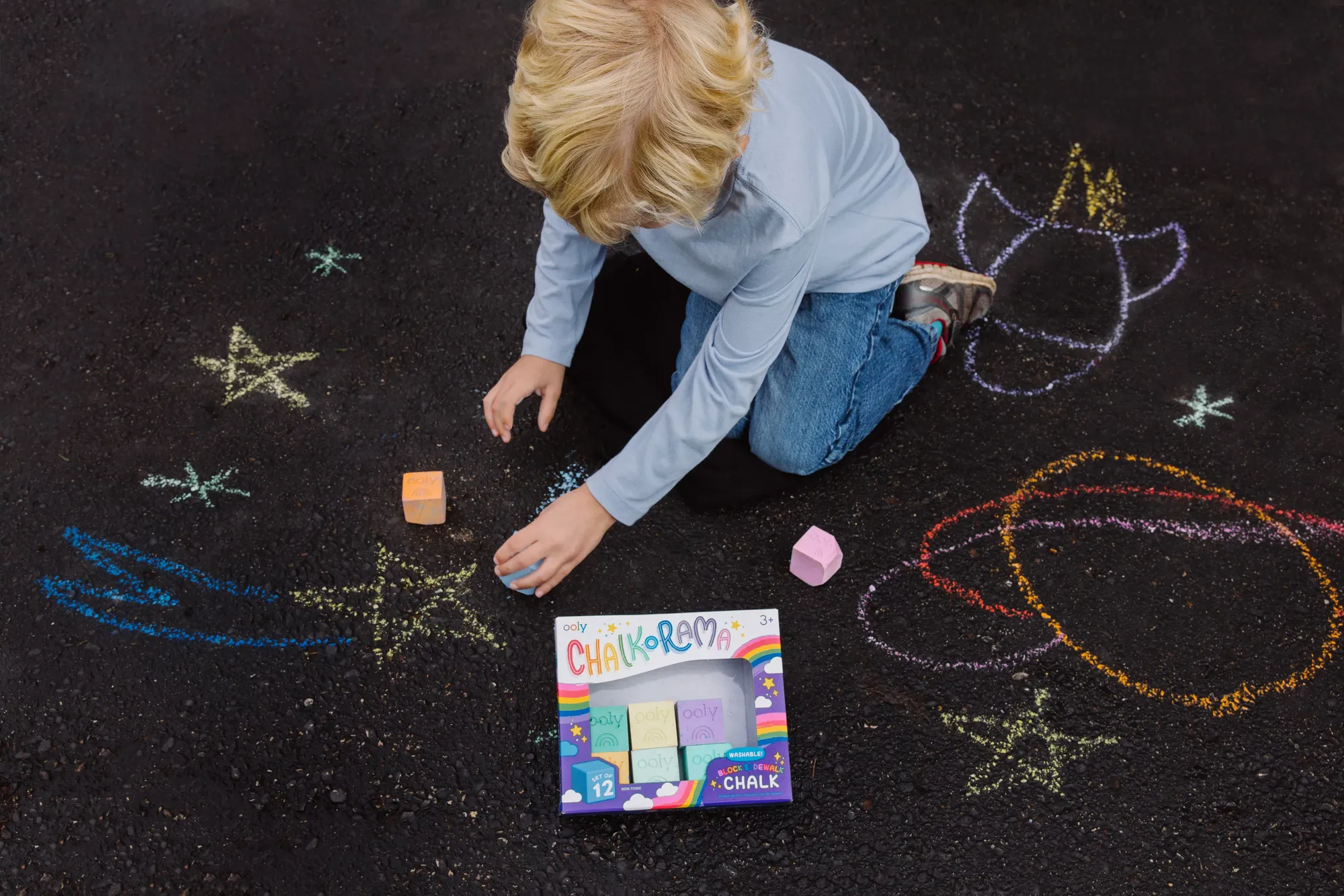 Chalk-O-Rama Block Sidewalk Chalk - Set of 12 by OOLY