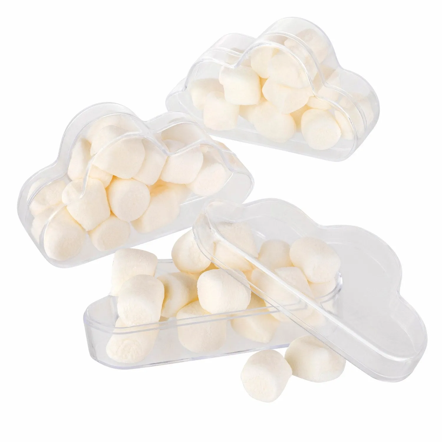 Cloud Shaped Acrylic Candy Boxes 24 Pack 3.07"x1.77"x0.98"