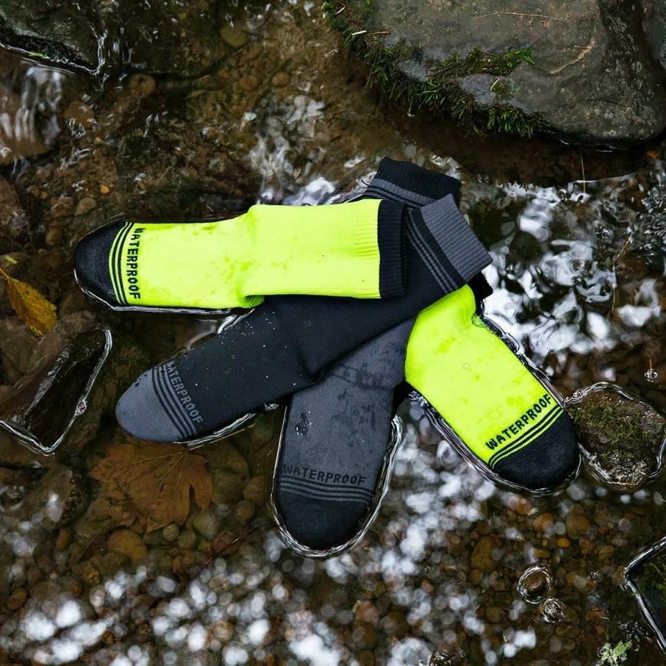 Crosspoint Waterproof Crew Socks in Neon Yellow by Showers Pass