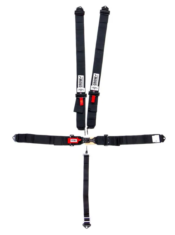 Crow 5-Way Standard 3" Latch & Link Harness - Black Hardware - Black