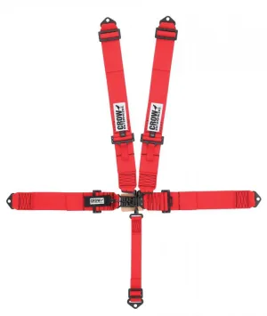 Crow 5-Way Standard 3" Latch & Link Harness - Black Hardware - Red