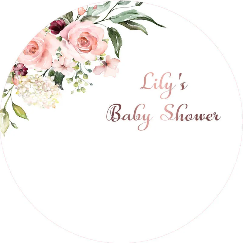 Floral Baby Shower Round Backdrop Circle Wedding Backdrop Decoration Ideas