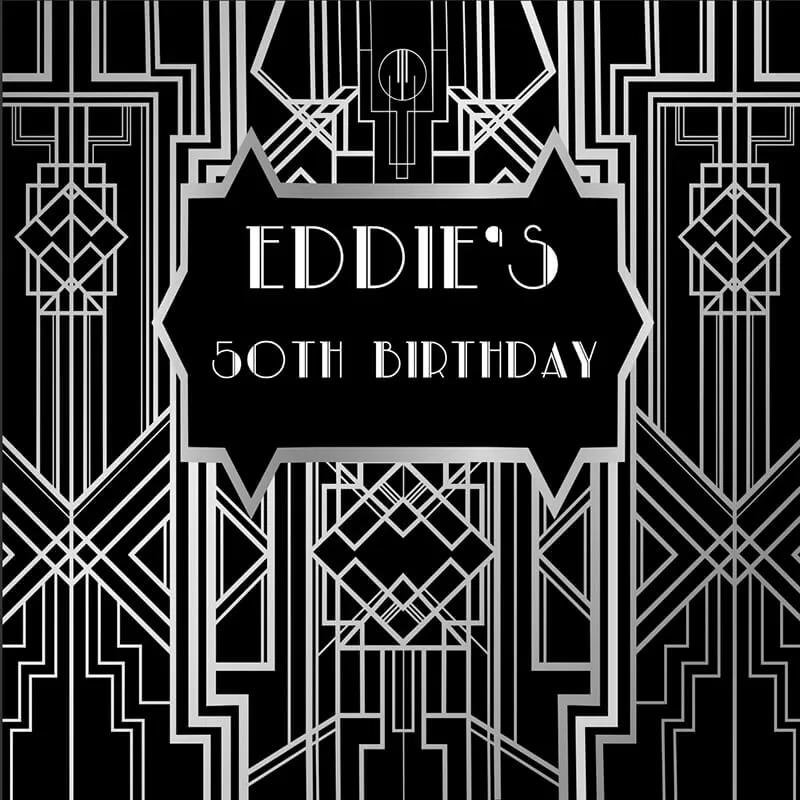 Gatsby Party Backdrop Roaring 50th Birthday Party Decors