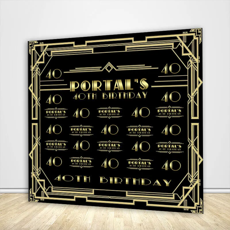 Gatsby Party Roaring 40th Birthday Party Backdrop