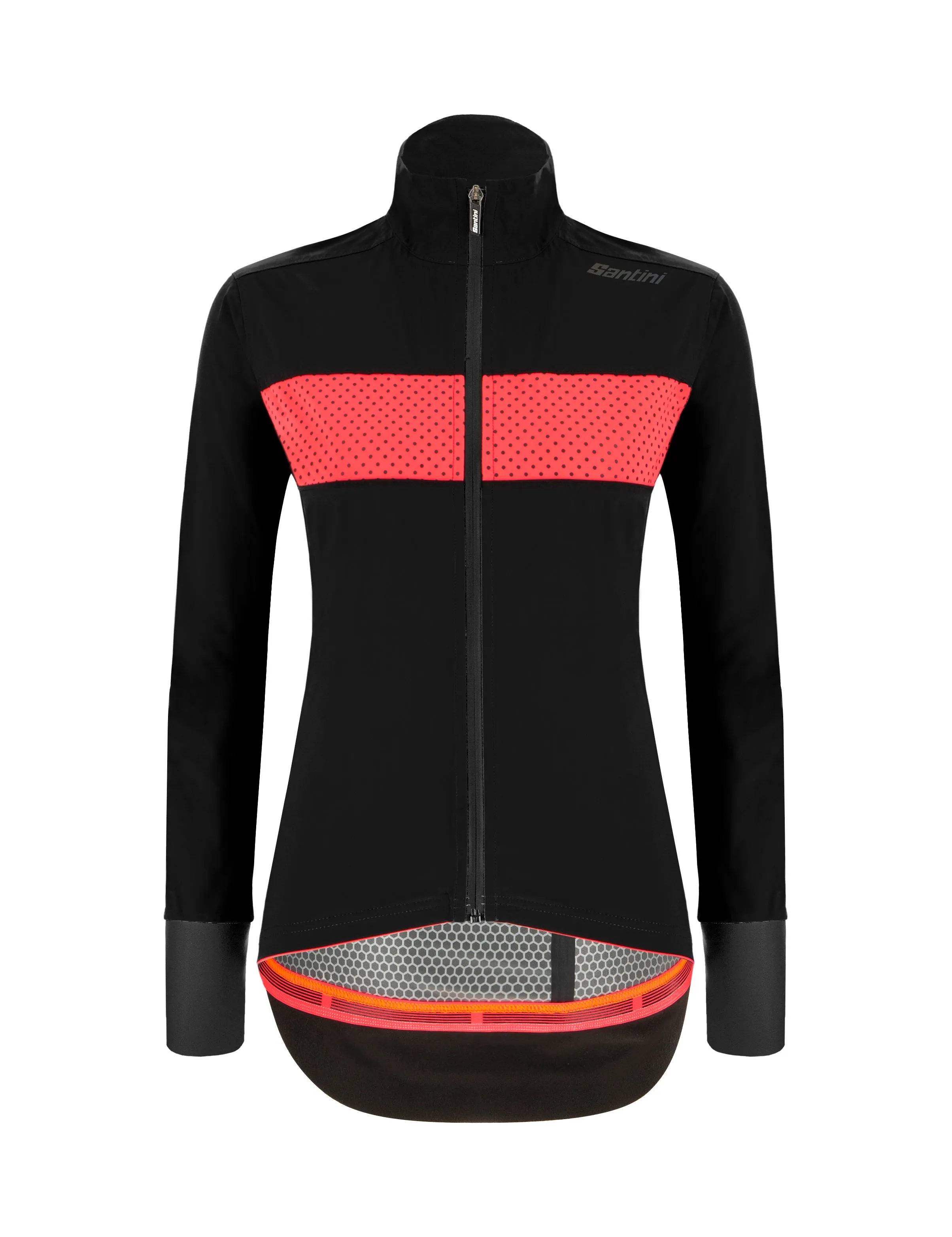 GUARD MERCURIO - Cycling RAIN JACKET Black / Pink by Santini