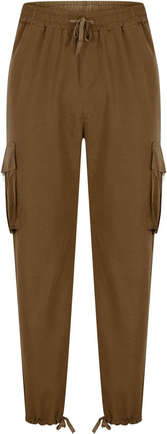 Mens Cargo Pants Casual Joggers Athletic Pants Cotton Loose Straight Sweatpants with Multil Pockets Outdoor Apparel