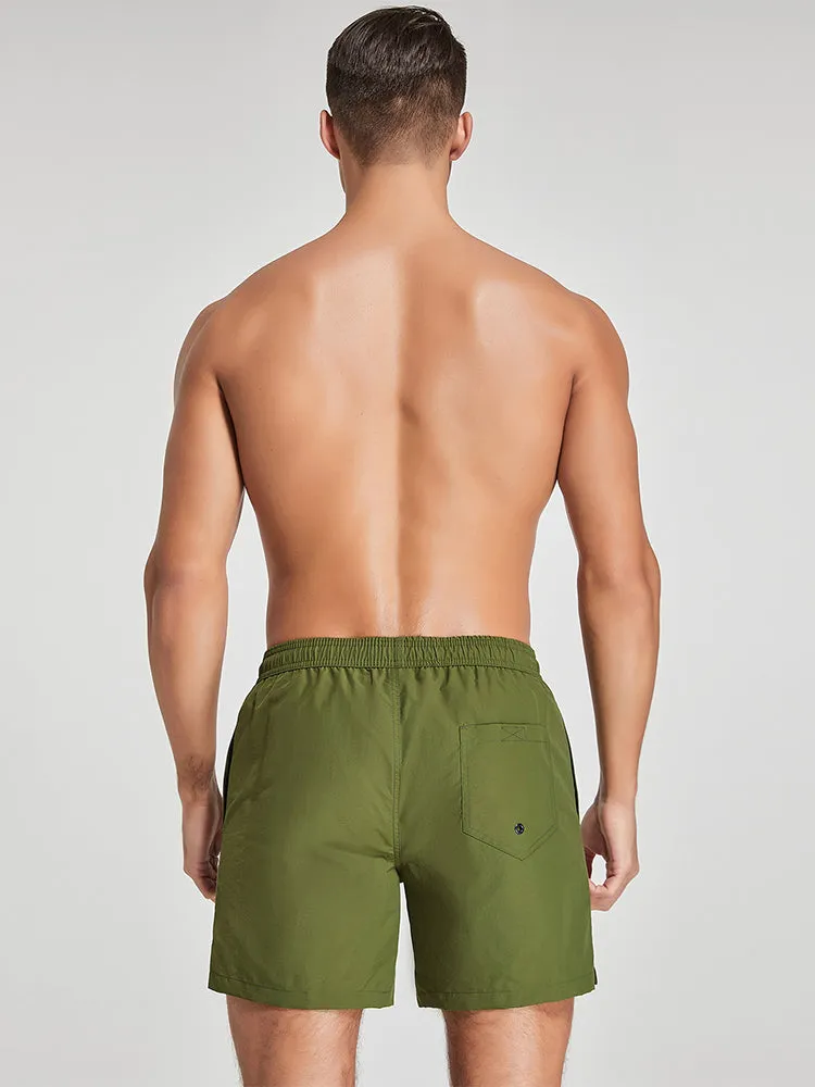 Men's Solid Breathable Beach Shorts Boxer