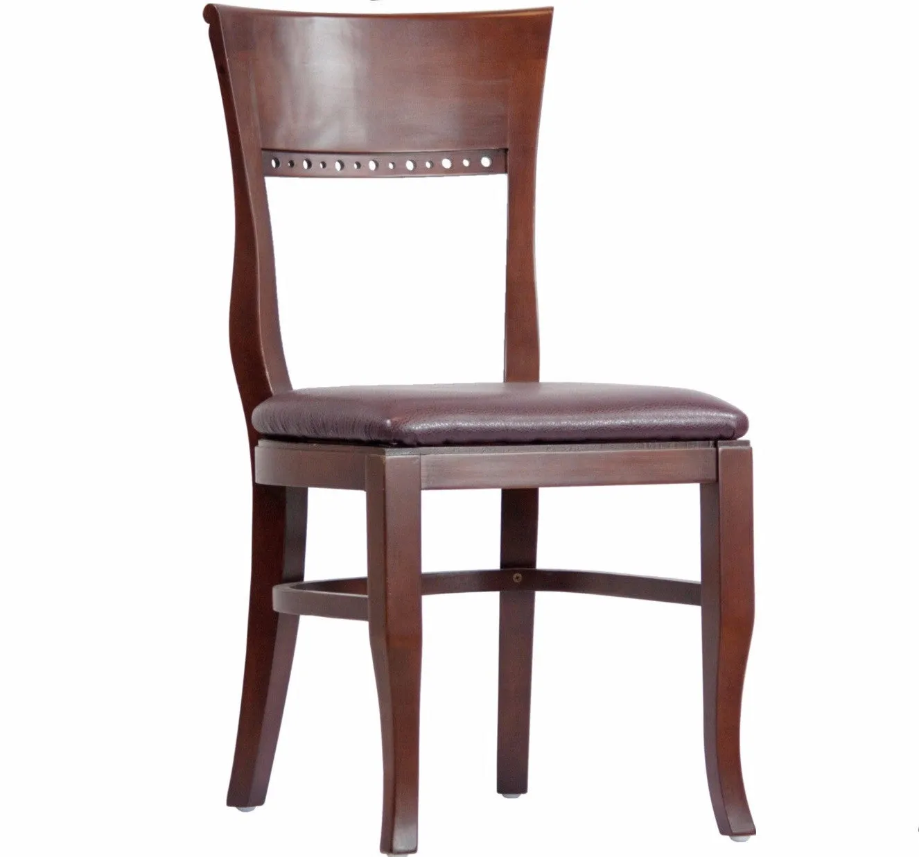 MK6790 Walnut Finished Solid Wooden Back Wooden Restaurant Chair