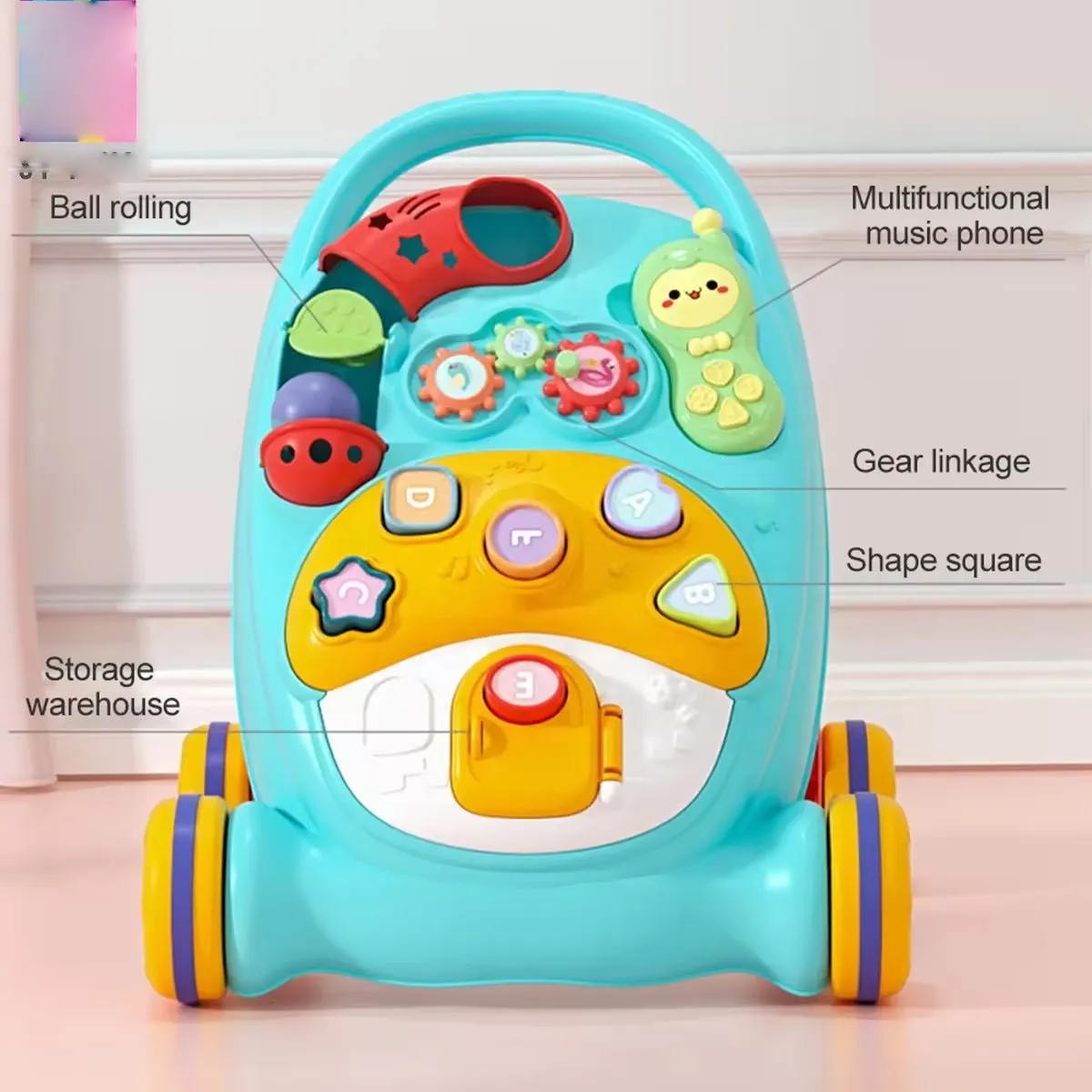 Musical Baby Activity Walker with Shape Cognitive Stroller