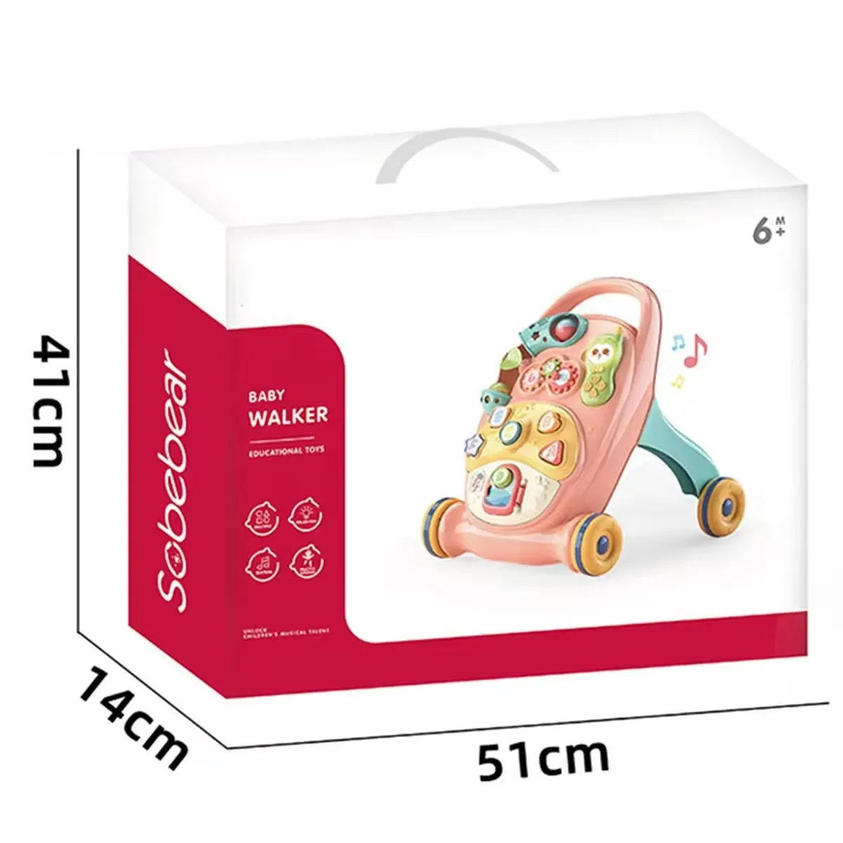 Musical Baby Activity Walker with Shape Cognitive Stroller