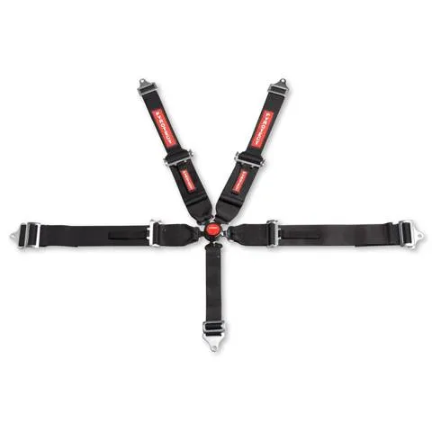 Pyrotect 6-Point Standard Camlock Harness w/ Bolt Plates - 3" Width - Pull Up Adjust - Blue