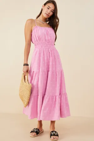 Summer Pink Swiss Dot Dress