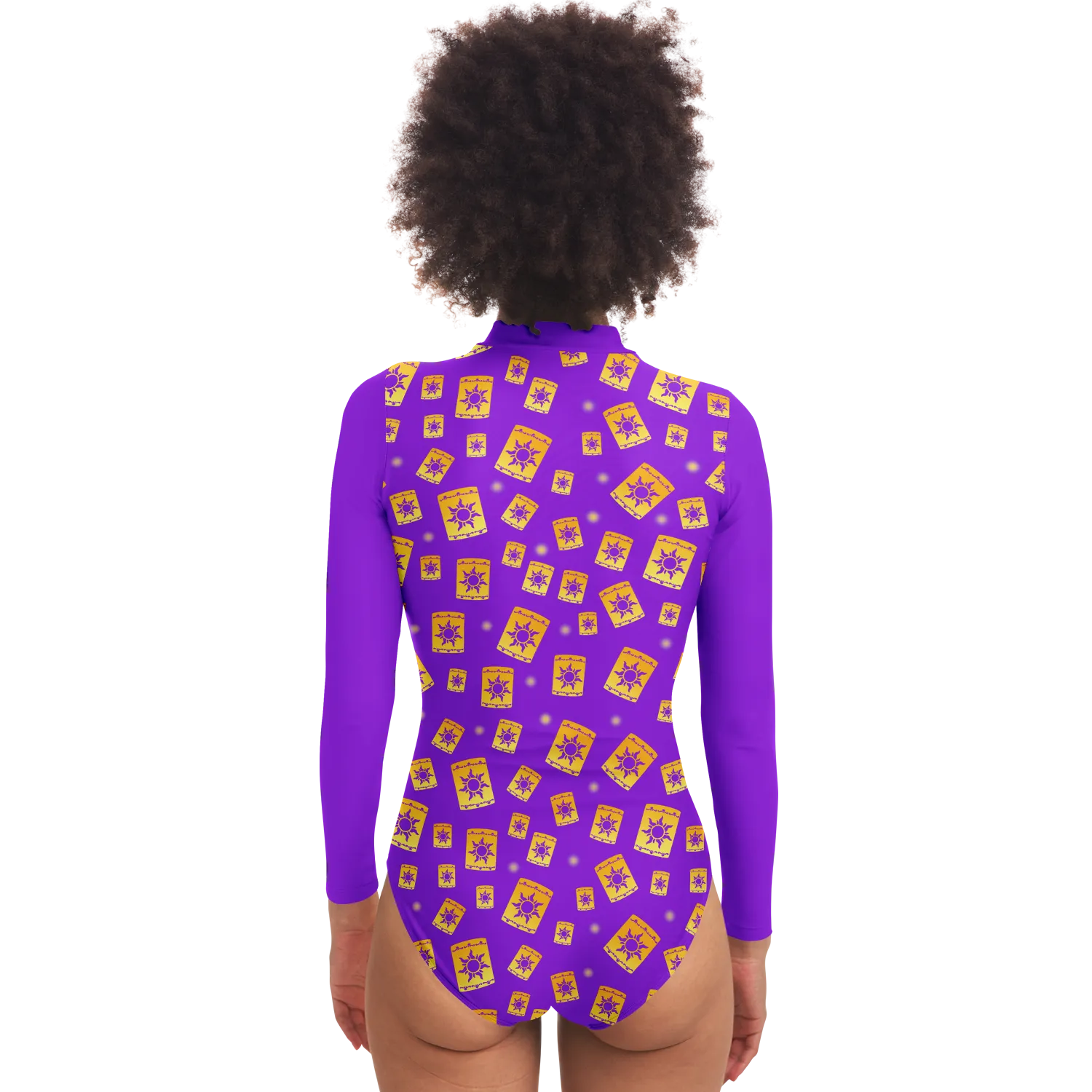 Tangled Lanterns Bodysuit Rashguard Women's Swimsuit