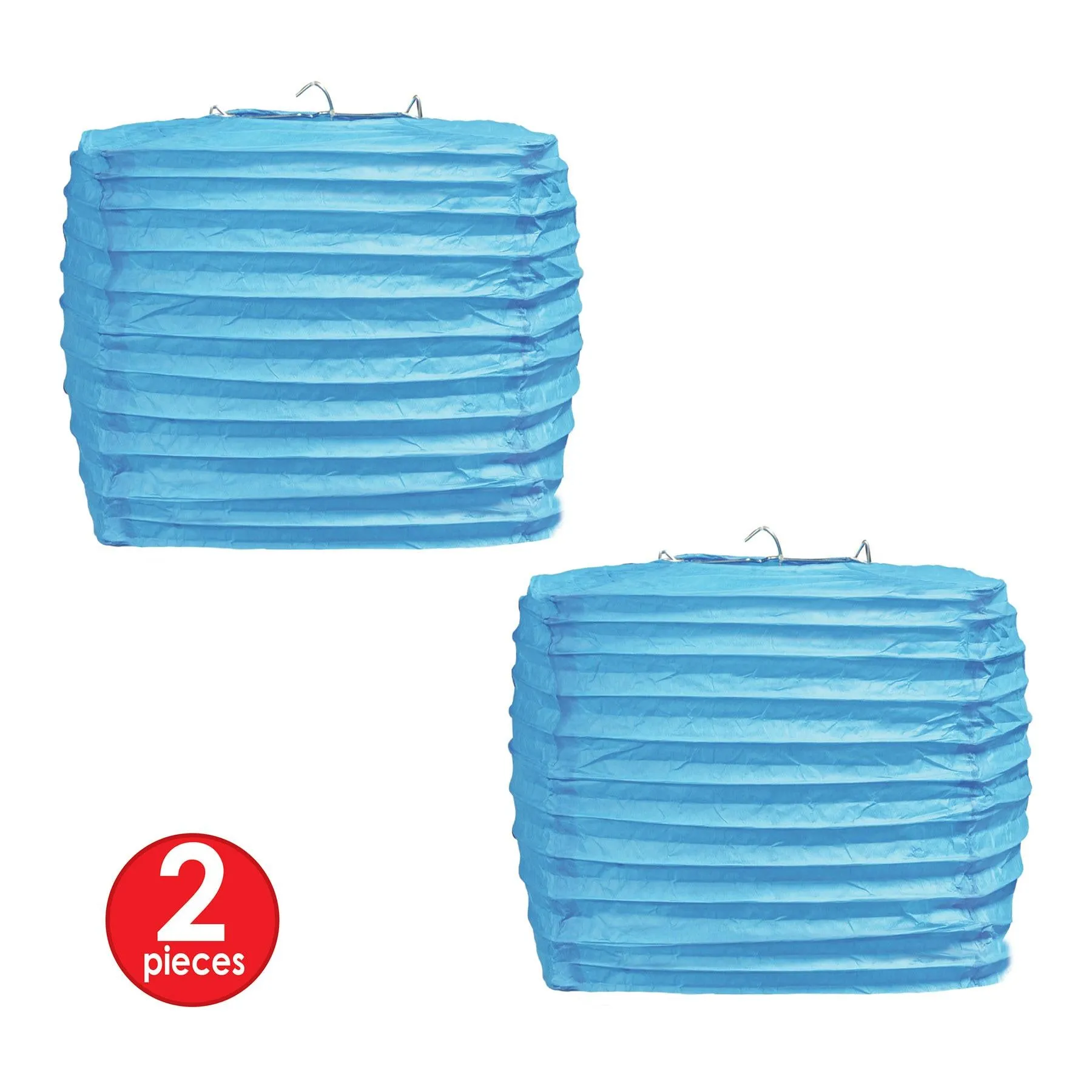 Turquoise Party Square Paper Lanterns (2 per Package)